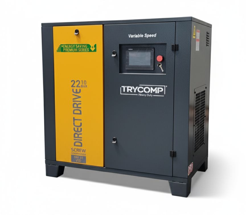 TRYCOMP ROTARY AIR SCREW COMPRESSOR- 7.5kW Direct Drive FLOOR MOUNTED | 10 Bar | TRY-TB10F 10